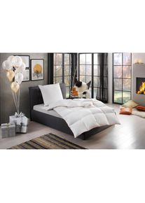 Ribeco, Daunenbettdecke &raquo;Ella&laquo; warm F&uuml;llung 90% Daunen & 10% Federn Bezug Baumwolle 1 Stk. tlg. Zum Top-Preis!, wei&szlig;, Bezug: 100% Baumwolle. F&uuml;llung: 