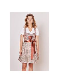 Kr&uuml;ger Kr&uuml;ger, Damen, Dirndl &raquo;Dirndl Steffi (50cm)&laquo;, beige, 36, beige, Herz-Ausschnitt, Trachtenmode