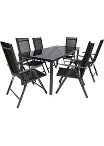 Vcm, Garten-Essgruppe &raquo; 7 tlg. Gartenm&ouml;bel Set Sitzgruppe Essgruppe 1x Tisch, 6x St&uuml;hle Tisch Ma&szlig;e ca. H. 76 x B. 190 x T. 80 cm St&uuml;hle 190 SW&laquo; SW, 7 