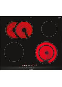 Siemens, Elektro-Kochfeld &raquo;ET675FNP1E&laquo; Optimale Hitzeverteilung dank zuschaltbarer Br&auml;terzone & Timerfunktion, schwarz, Elektro-Kochfeld