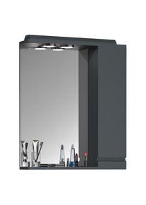 Vcm, Badspiegel &raquo;Spiegelschrank Bad Spiegel Beleuchtung Silora L&laquo;, Anthrazit,