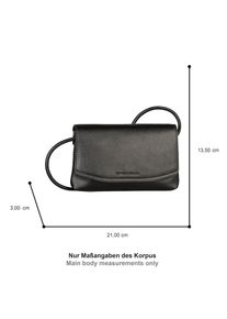 Tom Tailor, Damen, Umh&auml;ngetasche &raquo;Rissa&laquo; aus weichem Lederimitat mit feinen Farbkanten auch als Clutch tragbar, schwarz, schwarz, FEINER BEGLEITER: 