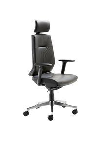 mayer Sitzm&ouml;bel Mayer Sitzm&ouml;bel, Chefsessel &raquo;Drehstuhl myCONTRACT LINE&laquo; () R&uuml;ckenh&ouml;he 7-fach verstellbar, verstellbare Kopfst&uuml;tze, schwarz + Aluminium/Schwarz, 