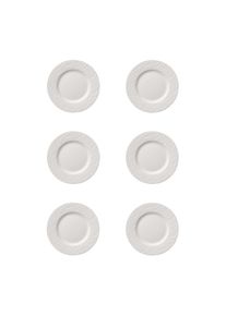 Villeroy & Boch Villeroy & Boch, Fr&uuml;hst&uuml;cksteller &raquo;Fr&uuml;hst&uuml;cksteller Manufacture Rock &oslash; 22.0 cm 6er Set wei&szlig;&laquo;, wei&szlig;, wei&szlig;