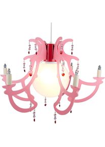 Niermann, H&auml;ngeleuchte &raquo;L&uuml;ster Rosata&laquo; E27 1 Stk. Pendelleuchte L&uuml;ster Rosata, rosa, 1, rosa