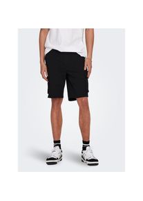 Only & Sons ONLY & SONS, Herren, Cargoshorts &raquo;ONSCAM STAGE CARGO SHORTS 6689 LIFE NOOS&laquo;, Black, N-Gr, XS - N-Gr, Black, Shorts im Cargo Style von Only & Sons