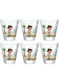 Leonardo, Gl&auml;ser-Set &raquo;Dino BAMBINI AVVENTURA&laquo; 215 ml, 6-teilig, mehrfarbig, Glas, &Oslash; 9 cm x 9 cm, mehrfarbig
