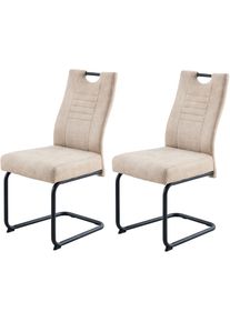 OTTO home, Freischwinger &raquo;Altona&laquo; (Set) 2 Stk.Federkern und Griff, 140 Kg Belastbarkeit, 2er und 6er Set, beige + Schwarz, beige + Schwarz