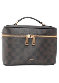 JOOP!, Damen, Kosmetiktasche &raquo;cortina piazza flora washbag mhz&laquo; Kulturbeutel Beautycase Washbag, dunkelbraun, dunkelbraun, Aus Syntetikmaterial