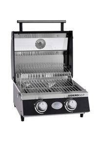 R&ouml;sle R&Ouml;SLE, Gasgrill &raquo;BBQ-Portable VIDERO G2-P&laquo; tragbar, variable Temperatursteuerung, Betrachtungsfenster, schwarz, B/H/T: 47 cm, schwarz