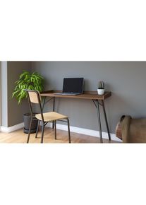 WOODMAN, Schreibtisch &raquo;Rayburn&laquo; im schlichten skandinavischen Design, FSC -zertifiziert, nussbaumfarben + anthrazit, B/H/T: 115 cm x 78 cm x 52 cm, 