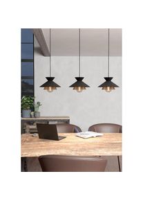 Eglo, H&auml;ngeleuchte &raquo;GRIZEDALE Pendellampe, Stahl, Retro, Esszimmerlampe, H&auml;ngelampe, Lampe&laquo; E27 1 Stk. H&auml;ngeleuchte, L96 x B26 x H110 cm, schwarz, 