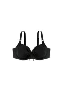 Dorina, Damen, B&uuml;gel-Bikini-Top &raquo;Fiji&laquo; Full Cup, Stoffraffung vorne, BLACK, 90 - Cup D, Triangel-Bikini-Top von Dorina