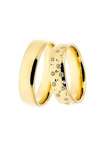 DOOSTI, Damen, Trauring &raquo;Schmuck Geschenk Silber 925 Trauring Ehering Partnerring LIEBE&laquo; Made in Germany - wahlweise mit oder ohne Zirkonia, 