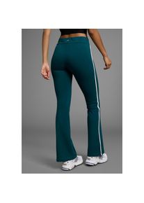 FAYN SPORTS, Damen, Leggings Logo als Reflektorprint, Dark Petrol, 40 - N-Gr, Bootcut-Leggings von FAYN SPORTS