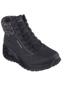 Skechers, Damen, Winterboots &raquo;UNO RUGGED&laquo; Snowboots mit Skech-Air-Luftkammernsohle, schwarz, 35, schwarz, L&auml;ssiger High Top Sneaker mit Schn&uuml;rung und 