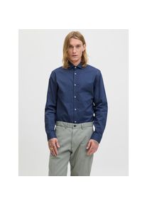 Jack & Jones Jack & Jones, Herren, Langarmhemd &raquo;JPRBLAPARKER DETAIL L/S SHIRT NOOS&laquo;, Black Iris, XL - N-Gr, Cooles Hemd von Jack & Jones