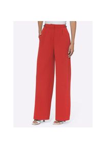 Heine, Damen, Bundfaltenhose, rot, Normalgr&ouml;&szlig;en, 38 - Normalgr&ouml;&szlig;en, rot, modisch weites Bein