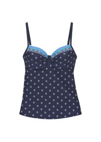 Lascana, Damen, B&uuml;gel-Tankini-Top &raquo;Jimer&laquo; mit Unterbrustgummi, nachtblau, 50 - Cup E, Platzierter Druck
