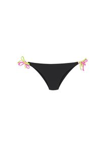 Buffalo, Damen, Bikini-Hose &raquo;Pop&laquo; Mit seitlichen Bindeb&auml;ndern, schwarz, N-Gr, 36 - N-Gr, schwarz, Kontrastfarbene Neon Details