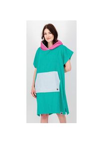 DEPROC Active, Damen, Poncho &raquo;Badeponcho PARLEE BEACH&laquo; Badeponcho mit gro&szlig;er K&auml;ngurutasche und Innentasche, t&uuml;rkis, L (44/46), t&uuml;rkis, Angenehm 
