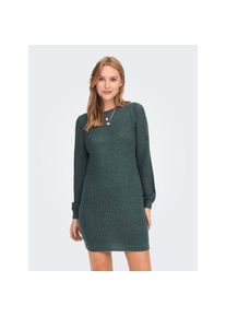 Jacqueline de Yong JDY, Damen, Minikleid &raquo;WHITNEY MEGAN L/S BOAT DRESS KNT NOOS&laquo; Sommerkleid, North Atlantic Detail:W BLACK PLY, N-Gr, XXS - N-Gr, North Atlantic 