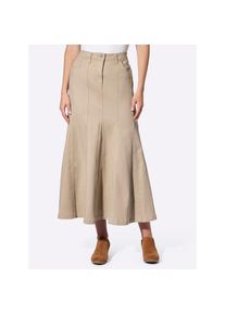 Heine, Damen, Godetrock, beige, 44, beige, toller Hingucker