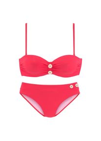 Vivance, Damen, B&uuml;gel-Bandeau-Bikini mit edlen Zierkn&ouml;pfen, knallrot, 34 - Cup C, Elegantes Design