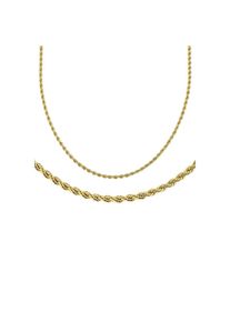 Firetti, Damen, Kette ohne Anh&auml;nger &raquo;Schmuck Geschenk Silber 925 Halsschmuck Halskette Kordelkette&laquo; Made in Germany, gelbgoldfarben, gelbgoldfarben, 