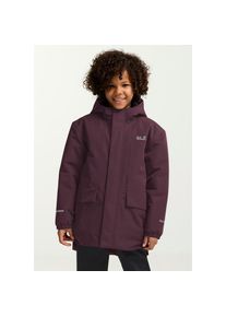 Jack Wolfskin, Unisex, Outdoorjacke &raquo;CANVEY JKT KIDS&laquo; mit Kapuze, amaranth, 152, Parka f&uuml;r die kalte Jahreszeit