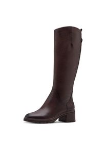Tamaris, Damen, Stiefel , Blockabsatz, Businesstiefel, Langschaftstiefel im Reiterlook, mokka, 42, Schicker Langschaftstiefel mit Elastikeins&auml;tze