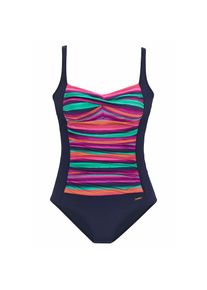Lascana, Damen, Badeanzug &raquo;Rainbow&laquo; mit Vordermieder und Shaping-Effekt, bunt-gestreift, Cup E, 40 - Cup E, bunt-gestreift, Elegantes Druckdesign