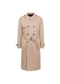Bugatti, Herren, Trenchcoat mit Bindegurt & Hemdkragen, 40-beige, 54, 40-beige, Baumwoll-Elasthan-Mix