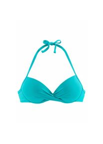 s.Oliver, Damen, Push-Up-Bikini-Top &raquo;Spain&laquo; in Wickeloptik, t&uuml;rkis, 34 - Cup B, Mix-Kini nach Lust und Laune mixen