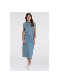 Levi's Levi's , Damen, Jeanskleid &raquo;ICONIC SLEEVELESS DRESS&laquo; Brusttaschen Eingrifftaschen Ges&auml;&szlig;taschen M&uuml;nztasche, WRAPPED IN BLUE, XS (34) - N-Gr, &Auml;rmelloses