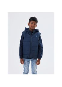name it, Herren, Kurzweste &raquo;NKMMYLANE &ndash; Weste mit hohem Kragen, einfach kombinierbar&laquo; unifarben, casual, regular fit, Softshell, Dark Sapphire, 134, 