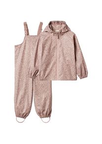 Wheat, Damen, Regenjacke &raquo;Rainwear Charlie&laquo; Set, 2 Stk. tlg. mit Kapuze mit passender Latzhose, wasserdicht mit verschwei&szlig;ten N&auml;hten, powder flower 