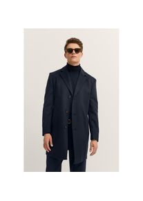 Bugatti, Herren, Kurzmantel &raquo;Kaschmir&laquo; im Modern Fit mit Knopfleiste, 390-marine, 48, 390-marine, Modern Fit - schlank & gepflegt geschnitten