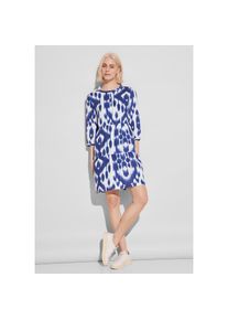 Street One, Damen, Tunikakleid Ohne Taschen mit All-Over Print, deep water blue, 38 - N-Gr, Leinenkleid von Street One