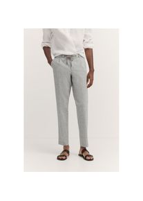 Bugatti, Herren, Bundfaltenhose mit Baumwoll-Leinen-Mix, 270-dunkelgrau, 36 - L&auml;nge 32, Baumwoll-Leinen-Mix