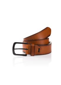 MONTI, Herren, Lederg&uuml;rtel &raquo;DALLAS&laquo; mit starkem Kontrast, Cognac, Cognac, Herrenlederg&uuml;rtel von MONTI