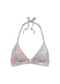 Venice Beach, Damen, Triangel-Bikini-Top &raquo;Paislee&laquo; bedruckt, mit herausnehmbaren Softcups, im Nacken und R&uuml;cken zu binden, mint-bedruckt, Cup C/D, 36 