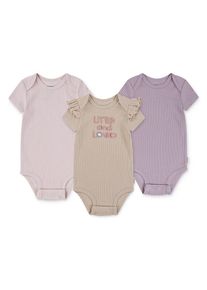 HUGGIES babywear, Unisex, Kurzarmbody &raquo;HUGG 3PK BODYSUIT&laquo; Packung, 3 Stk. aus Baumwolle, GRANOLA, 4 (74), 3er Pack Kurzarm-Bodys von HUGGIES