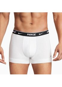 NIKE Underwear, Herren, Trunk &raquo;TRUNK 3PK&laquo; Packung, 3er, 3 Stk. mit Logo-Elastikbund, WHITE, 3 Stk., S/46 - 3 Stk., WHITE, NIKE Trunk im 3er Pack