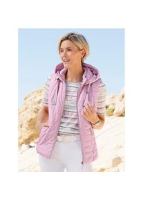 Casual Looks, Damen, Steppweste, ros&eacute;, 52, ros&eacute;, Kapuze mit Tunnelzug und Bindeband