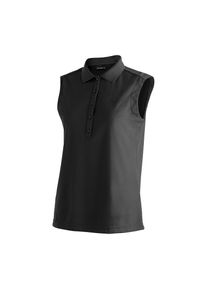Maier Sports, Damen, Poloshirt &raquo;Ulrike sleeveless&laquo; Damen Polo, leichtes Shirt, &auml;rmelloses Funktionsshirt, Regular Fit, schwarz, 40, Funktionales 