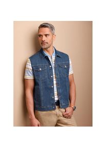 CLASSIC, Herren, Jeansweste, blue-stone-washed, 54, blue-stone-washed, kontrastfarbige Teilungsn&auml;hte
