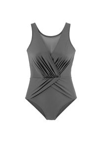 Lascana, Damen, Badeanzug mit Mesh-Einsatz, schwarz, 54 - Cup D, In verschiedenen Trendfarben