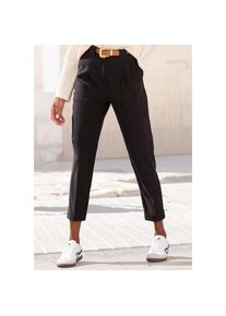 Lascana, Damen, 7/8-Hose mit B&uuml;gelfalten, schmales Bein, schwarz, N-Gr, 38 - N-Gr, schwarz, Mit praktischen Eingriffstaschen