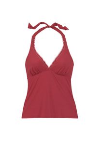 s.Oliver, Damen, B&uuml;gel-Tankini-Top &raquo;Aiko&laquo; mit H&auml;keloptik, rostrot, 42 - Cup E, Modische Lasercut-Kante